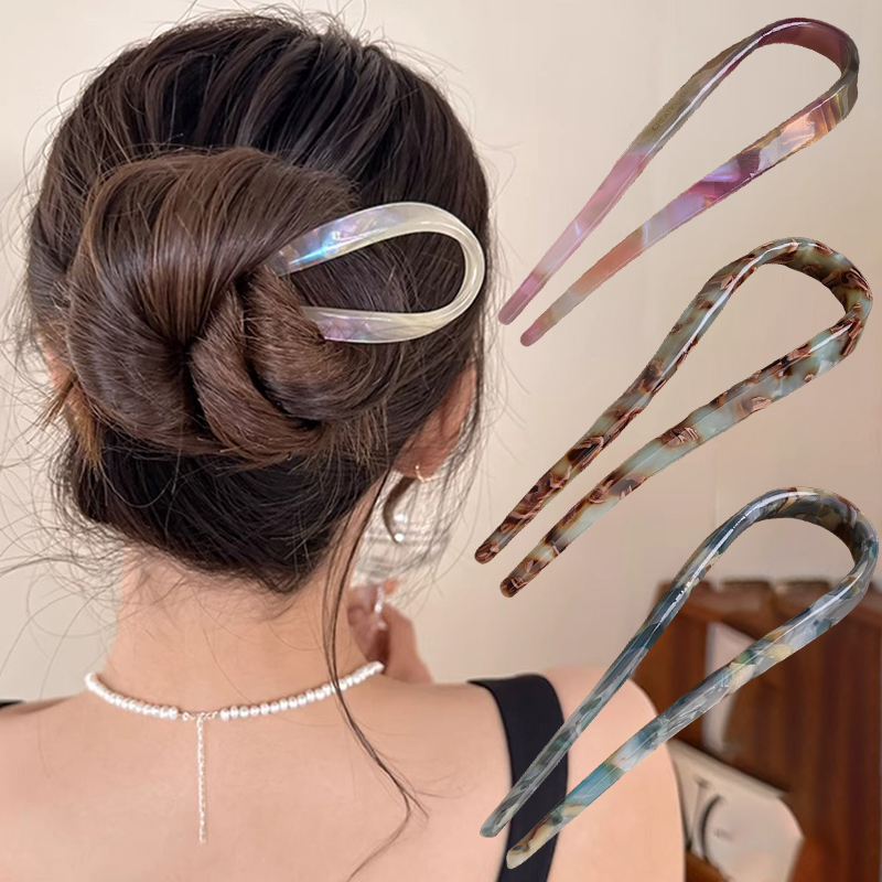 U-Shaped Hair Sticks Acetate A - Women Knight Accessories recension och pris