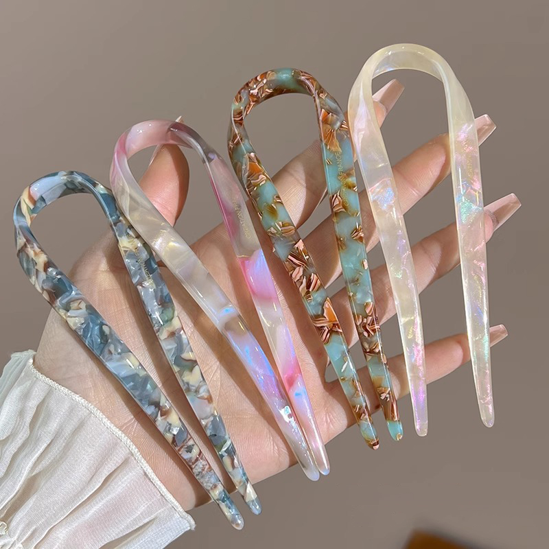 U-Shaped Hair Sticks Acetate A - Women Knight Accessories recension och pris
