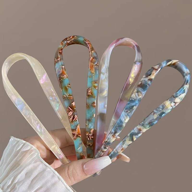 U-Shaped Hair Sticks Acetate A - Women Knight Accessories recension och pris