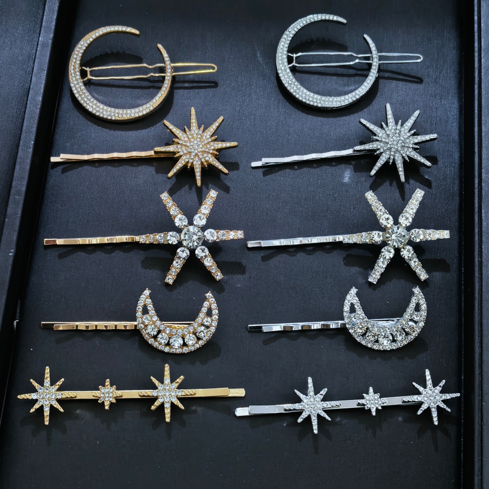 3/4 pcs set Crystal Star Hairp - Women Knight Accessories recension och pris