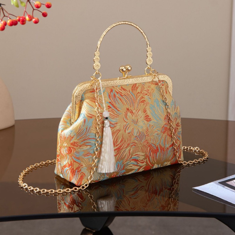 Vintage Flower Handbag Retro C - Wallet Chain Bag recension och pris