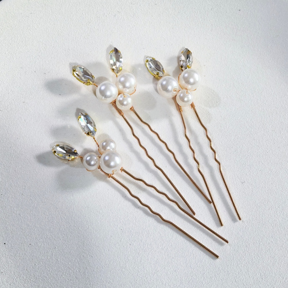 Pearl Crystal Hair Pins Comb S - Women Knight Accessories recension och pris