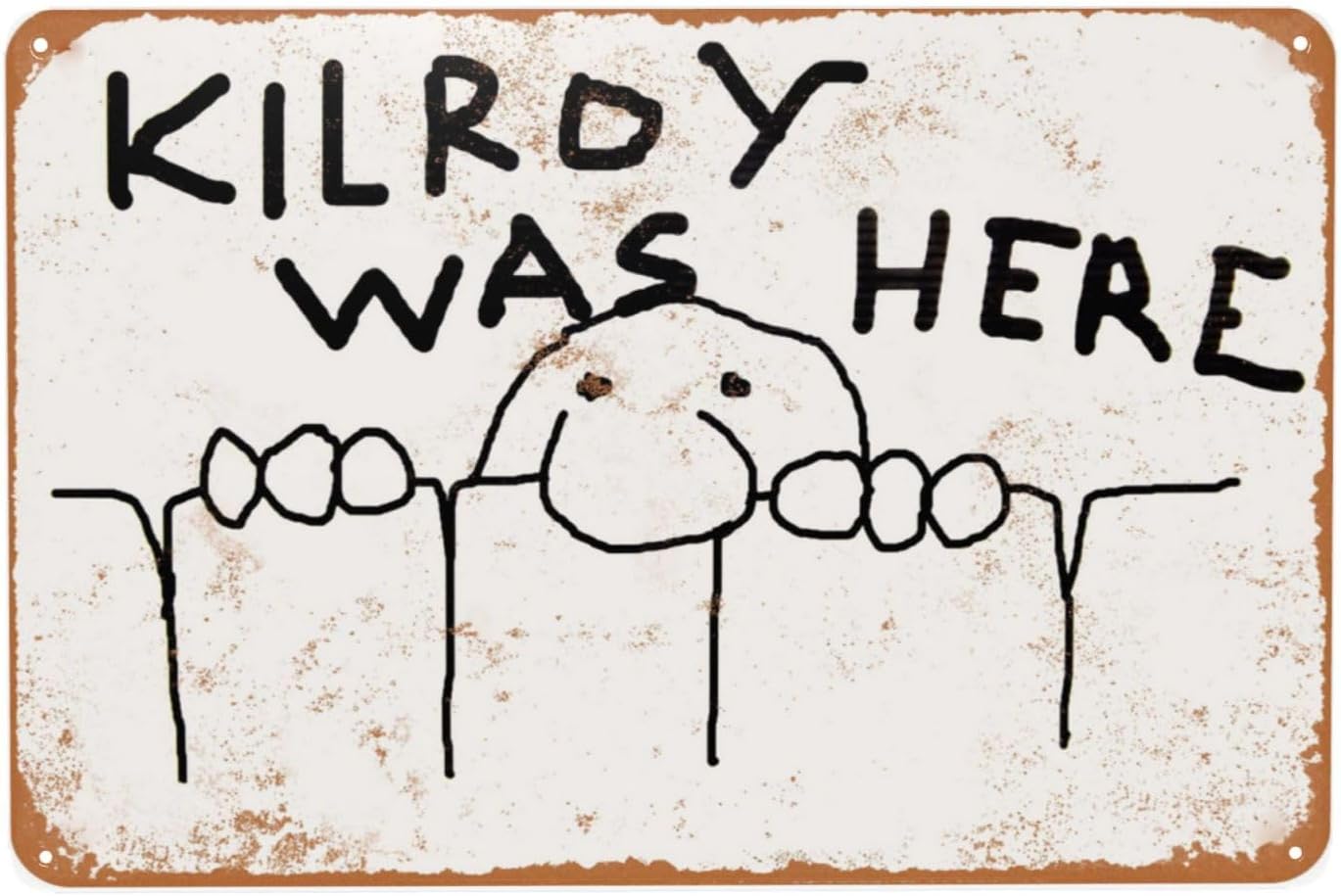 Vintage Metal Sign, Kilroy Was - Women Accessories Poster recension och pris