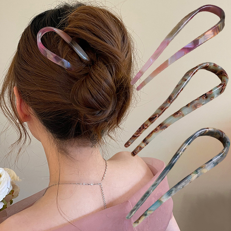 U-Shaped Hair Sticks Acetate A - Women Knight Accessories recension och pris