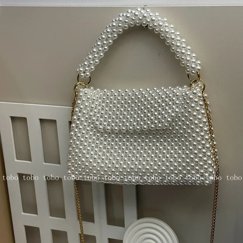 Ins Superlatives Pearl Bead Wa - Wallet Chain Bag recension och pris