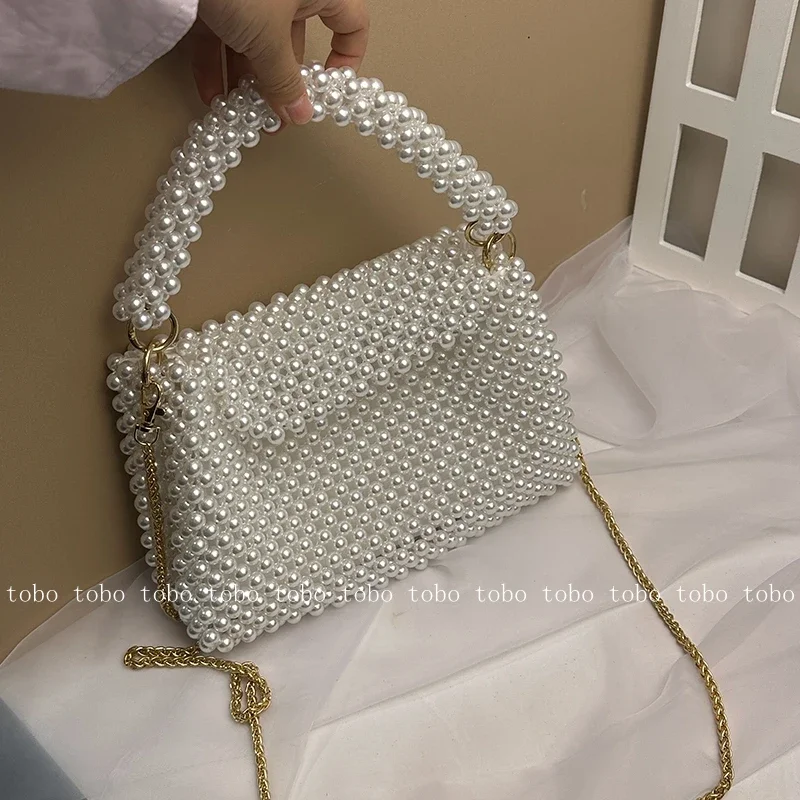 Ins Superlatives Pearl Bead Wa - Wallet Chain Bag recension och pris