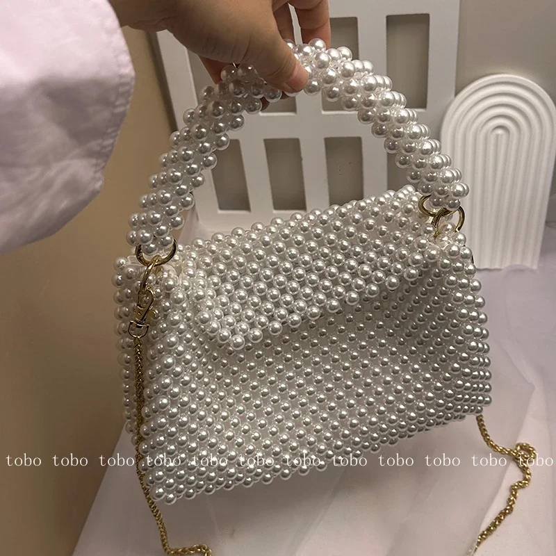 Ins Superlatives Pearl Bead Wa - Wallet Chain Bag recension och pris